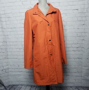 Adrienne Vittadini Orange Raincoat NWT size 14 fall pumpkin spice season!
